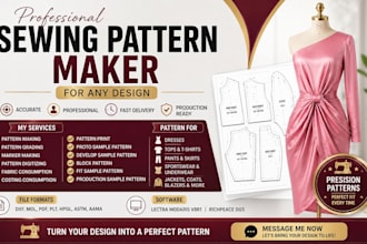 make digital sewing pattern, clothing sewing pattern