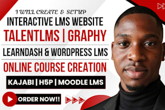 create course content on talentlms graphy learndash moodle lms and wordpress lms