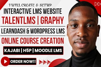 create course content on talentlms graphy learndash moodle lms and wordpress lms