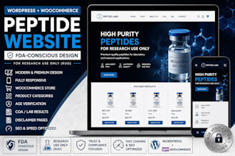 build peptide website peptide store fda compliant peptide
