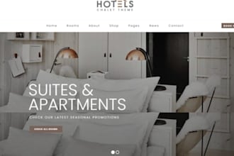 design property management website hotel booking website villa, airbnb website