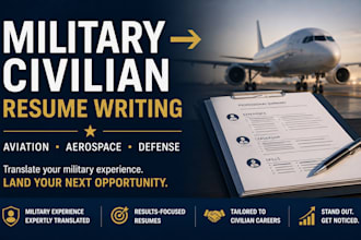 write your military to civilian aviation focused resume