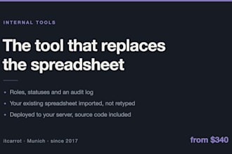 build an internal admin panel or business tool in laravel and vue