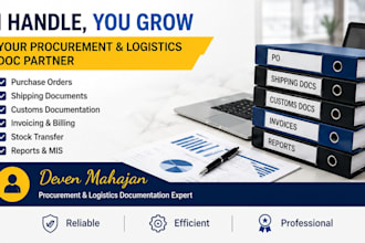 prepare purchase procurement and logistics documentation