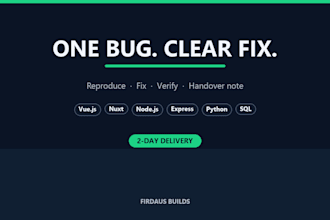fix your web app bug fast