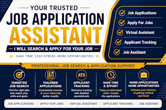 be your virtual assitance, job application assistant for your job