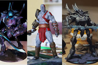 create 3d print and paint printing service for stl models and prototypes