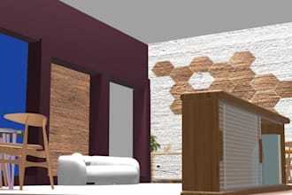 create a detailed 3d restaurant model in blender