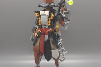 create custom lego moc, 3d lego model and building instructions brick part lists