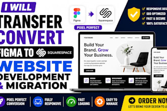 design ransfer convert figma to squarespace website development and migration