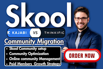 skool community setup online course content migration skool community manager