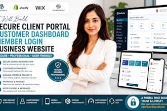 build secure client portal customer dashboard member login business website