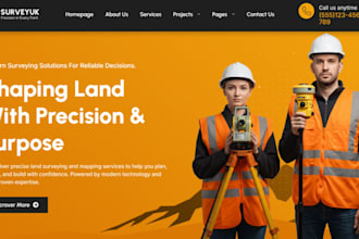 design wix land surveyor website surveying company mapping website