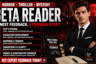 be your horror thriller mystery beta reader