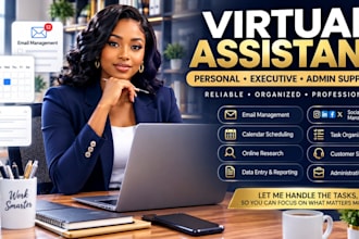 be your personal virtual assistance creative assistance executive assistance