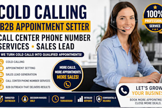 cold calling b2b appointment setter call center phone number services sales lead