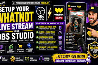 setup whatnot live stream using obs studio with custom overlays
