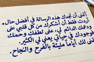 write in arabic beautifully