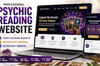 psychic reading website tarot website numerology website astrology website