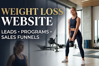 build weight loss, fitness website, weight loss website, landing page with leads