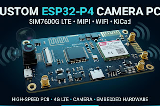 design custom esp32 p4 camera pcb with sim7600g lte, mipi and wifi and firmware