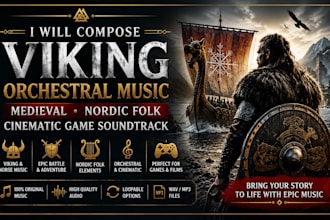compose viking orchestral music, medieval nordic folk cinematic game soundtrack