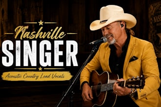 be your nashville heartfelt love song male lead singer for acoustic country demo