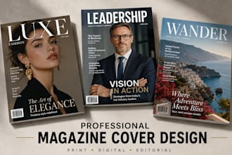design a professional magazine cover for print and digital using adobe indesign