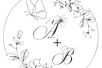 do modern calligraphy for weddings invitations and logo