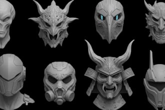 design a custom 3d printable helmet stl for cosplay