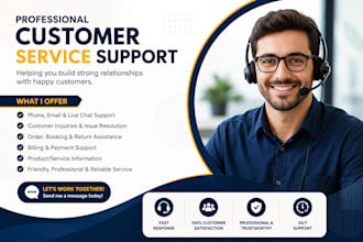 provide customer service via email, live chat and phone support