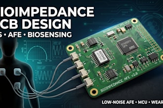 design bioimpedance pcb, eis circuit, analog front end and wearable elect
