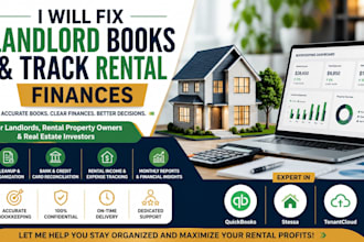 fix landlord books and track rental finances in quickbooks, stessa, tenantcloud