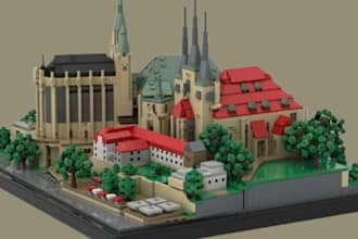 design custom lego moc, 3d models, house bricklink studio files and instruction