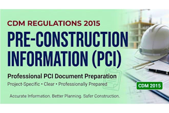 prepare pre construction information pci document under cdm 2015