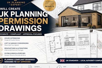 create UK planning permission drawings for house extensions