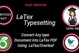 professionally format and typeset your document in latex and overleaf