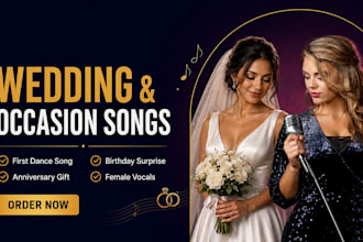 sing and recreate wedding first dance song, party song and birthday anniversary