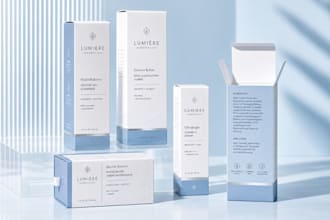 design cosmetic packaging, product labels and packaging box