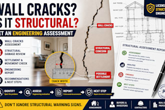 assess wall cracks and structural damage in your property
