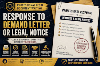 draft a response to a demand letter or legal notice