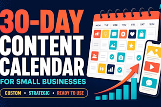 create a custom 30 day social media content calendar for small businesses
