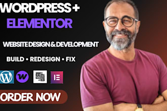 design or redesign a wordpress website with elementor pro