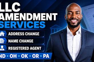 amend north dakota ohio oklahoma oregon pennsylvania llc address name and agent