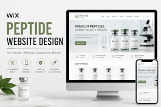 architect premium wix peptide, biotech or supplement website