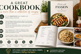 do cookbook recipe book, cookbook design, cookbook formatting