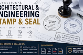 design professional architectural engineering stamp and seal
