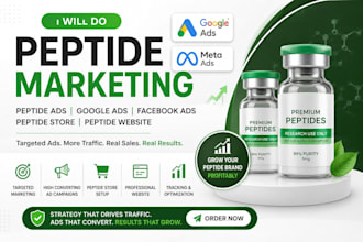 do peptide marketing peptide ads google ads facebook ads peptide store website