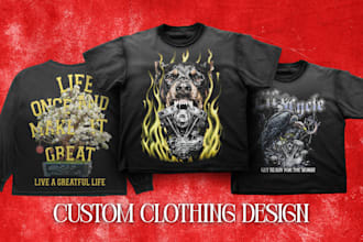 design a vintage streetwear clothing for your brands
