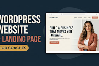 design wordpress website, wordpress landing page for coaches